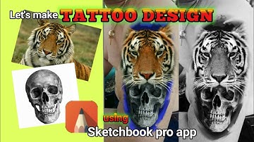 HOW TO MAKE TATTOO DESIGN using Android phone || Sketchbook pro app