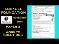 Edexcel Maths Foundation GCSE - November 2024 - Paper 3 - Worked Solutions / Walkthrough