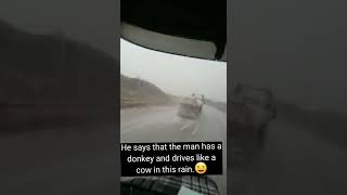 اشتباه مرگبار|راننده تریلی در هوای بارانی