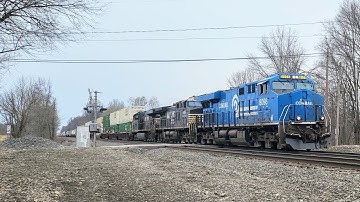 60MPH NS Intermodal 22X – Conrail Heritage ES44AC #8098, AC44C6M #4488 & ES44DC #7695 – Atwater Ohio