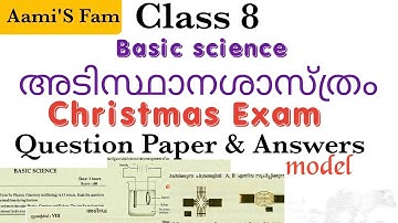 Class 8-Christmas exam question paper and answers-Basic science