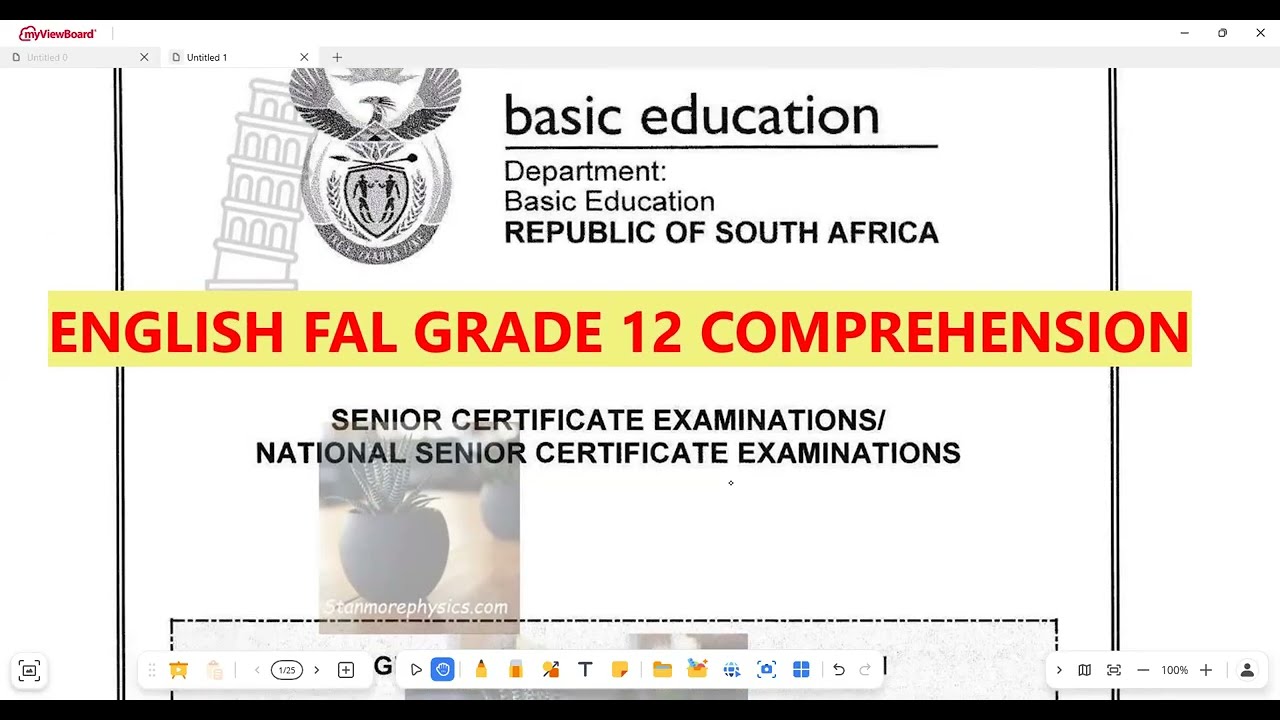 English Fal Grade 12 Comprehension