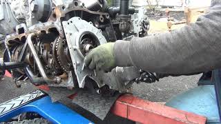 2007 Audi q7 3.6l vr6 engine removal rebuild head gasket timing chain pistons replacement part 12