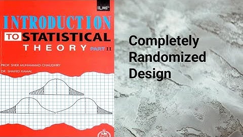 Completely randomized design ch 23 lec 14