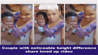 Couple with noticeable height difference share loved up video