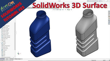 SolidWorks Tutorial #23 | Solidworks 3D Surface Model Bottle Design