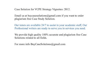 Case Solution VCPE Strategy Vignettes 2012