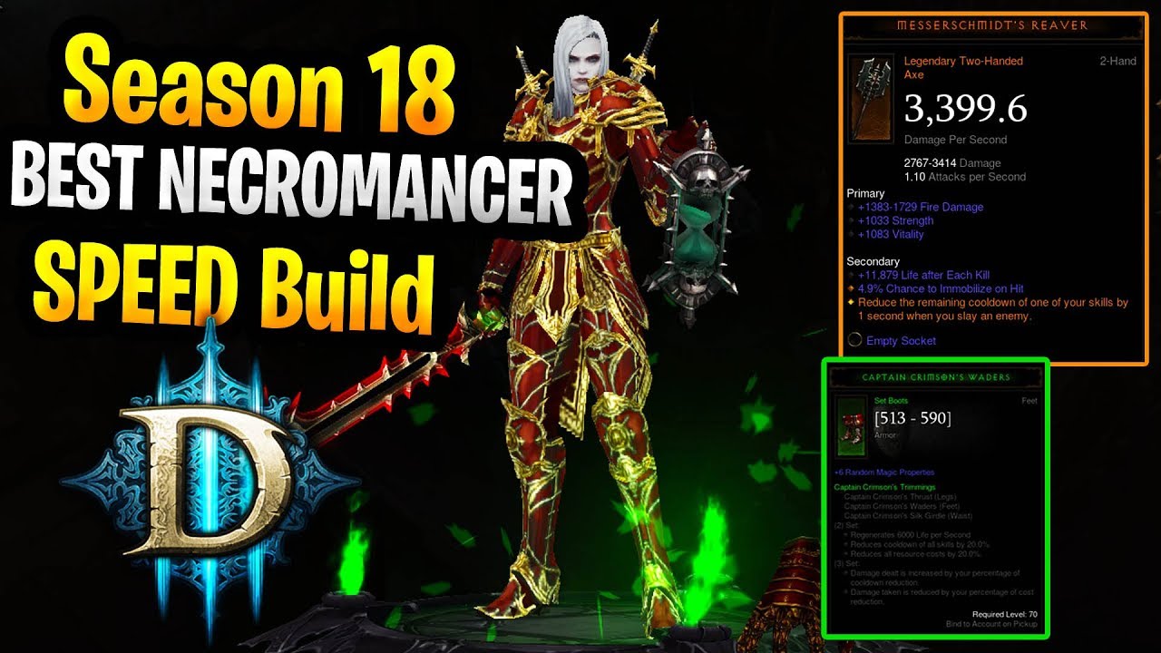Intuition Tarmfunktion Odysseus UPDATED) Best Necromancer Season 18 Speed Build Diablo 3 T16 With New  Legendary Changes - YouTube