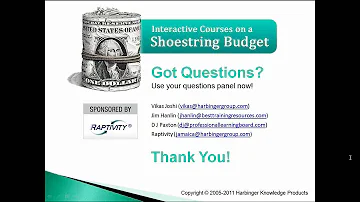 Interactive Courses on a Shoestring Budget DJ answer