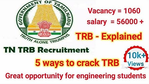 5 Tips to crack TRB Polytechnic lecturer Exam in tamil | Tamil Exam Tutor