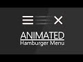 Animated Hamburger Menu Tutorial - CSS Effects