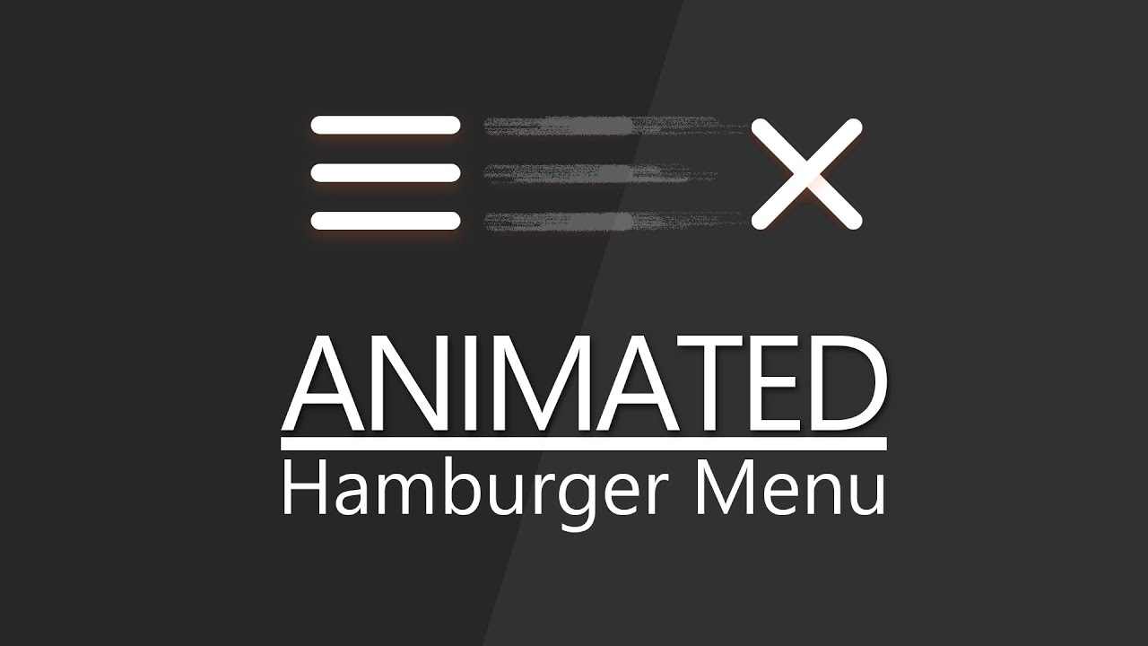 โค้ดสี css  Update New  Animated Hamburger Menu Tutorial - CSS Effects