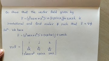 Irrotational vector field example