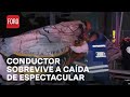 Cae anuncio espectacular sobre un auto en Ecatepec, Estado de México - Las Noticias