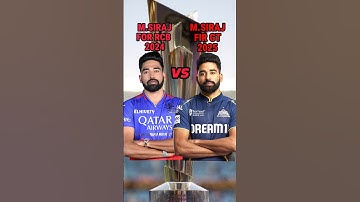Mohammed siraj for rcb(2024) vs mohammed Siraj for(2025)#cricket#viralvideo#viralshorts#shortsfeed