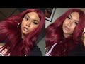 HAIR TRANSFORMATION | FROM BLACK TO BANGGIN BURGUNDY