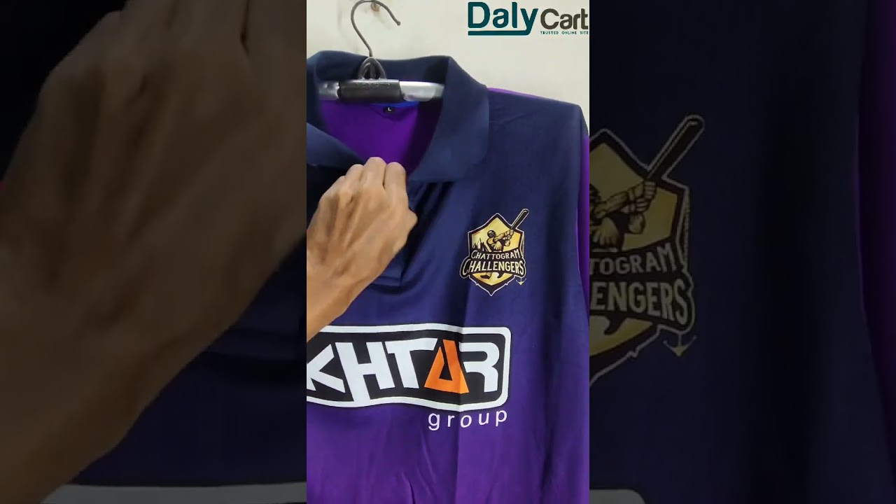 Chattogram Challengers Full Sleeve Polo Cricket Jersey For Men   BPL Polo Jersey