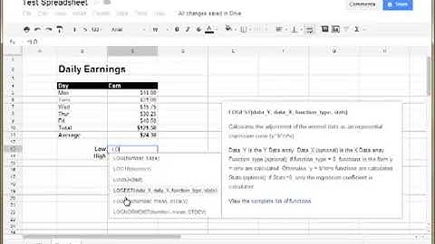 Spreadsheets: The MIN and MAX Functions