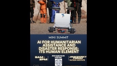AI For Humanitarian Assistance and Disaster Response: Its Human Element (Part 1)