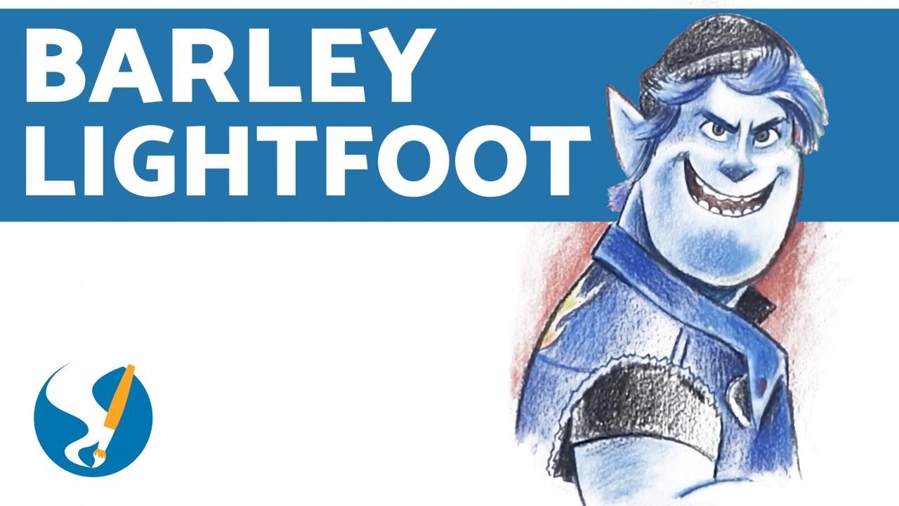 Cómo dibujar a Barley Lightfoot de Onward