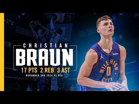Christian Braun Full Game Highlights vs. Utah Jazz  📺 | 11/2/24