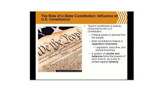 Professor Kinto. Texas Govt.  Summer 2025.  Overview of Texas Constitution