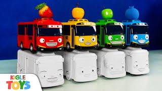 아기 버스들이 하얗게 변했어요! White Bus 자동차 장난감 | 타요 캐리어카 놀이 | 키글 토이 - KIGLE TOYS