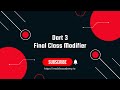 Flutter | Dart | Final Class Modifier