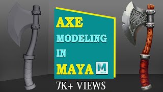 How to Model an Axe In Maya | Props Modeling in Maya | Maya 2023