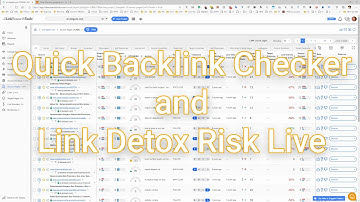 Quick Backlink Checker 2.0 and Link Detox Risk LIVE