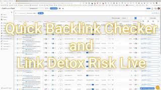 Quick Backlink Checker 2.0 and Link Detox Risk LIVE