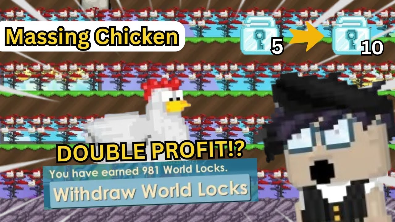 Massing Chicken Profit nya Gede banget!! |Growtopia 2025|
