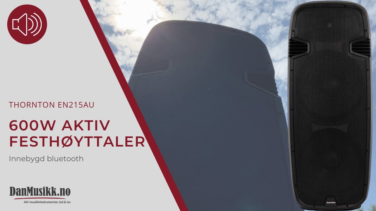 Thornton EN215AU aktiv Bluetooth høyttaler. Perfekt til sommerfesten