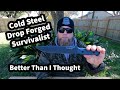 Cold steel drop forged survivalist knife test and review does it survive