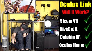 Oculus Link for Quest Review - First Impressions Testing EVERYTHING(Dolphin VR, ViveCraft, SteamVR)