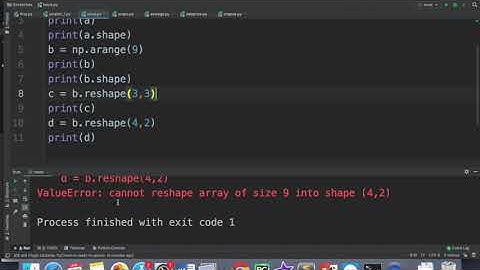 2-D arrays in Numpy , Indexing , Shape and reshape, CBSE Class 12 I.P. 2020