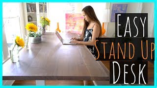 How to Turn a Normal Table into a Stand Up Desk?! Affordable and Beautiful