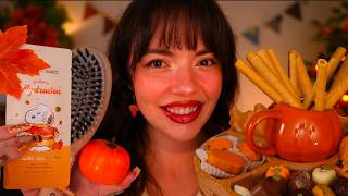 ASMR 1HR Cozy Autumn Personal Attention 🍁🎃(skincare, personal questions, pampering, cooking)