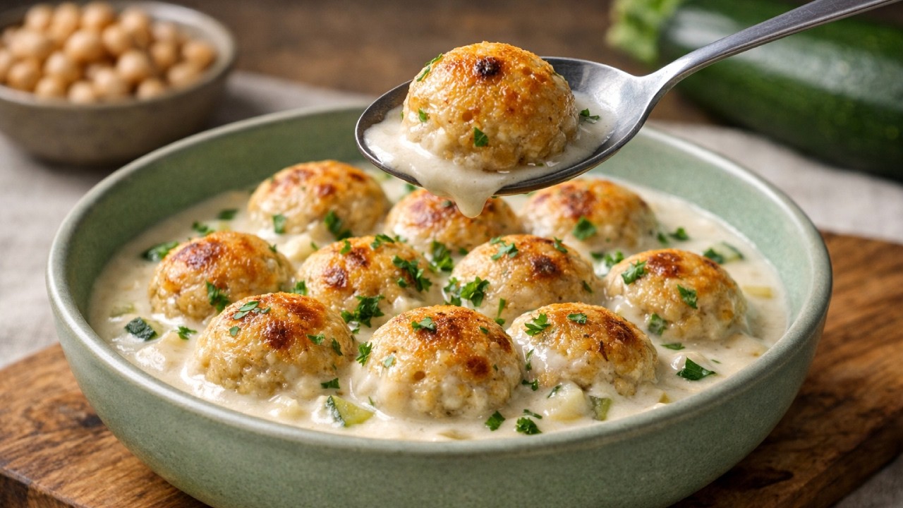 Protein-Packed Chickpea Balls in Aromatic Sauce