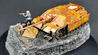 Diorama WWII Germans JAGDPANZER IV L/70 model kit 1/76 (Revell)