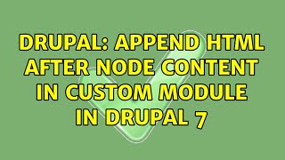 Drupal: Append html after node content in custom module in Drupal 7