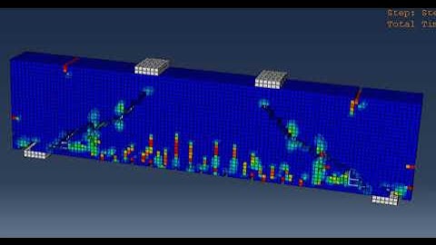 Simulation of 4-point loading of RC beam-Abaqus