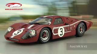 ck-modelcars-video: Ford GT40 MK IV #3 24h LeMans 1967 Andretti, Bianchi ShelbyCollectibles
