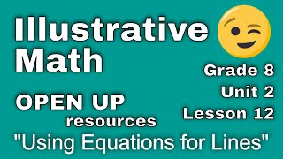 Famous 😉 8th Grade, Unit 2, Lesson 12 "Using Equations for Lines" Practice Lesson Profile