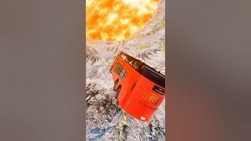 🚌🥵Double Decker Bus with Passengers vs Giant Lava Pit – BeamNG drive #beamng #truck #car #automobi