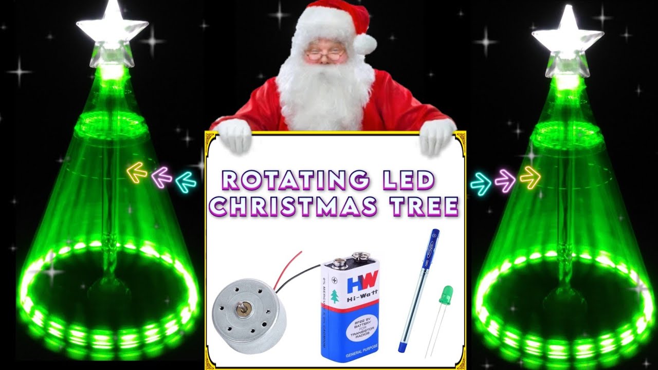 DIY Christmas ideas || awesome rotating led Christmas tree || #youtube ...