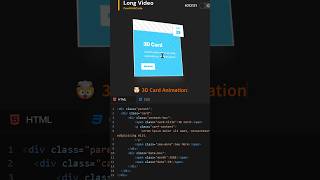 🔥 Mind-Blowing 3D Card Effect — PURE CSS! #sorts #css  #vaishalichaudharykhutail #ravikumarking