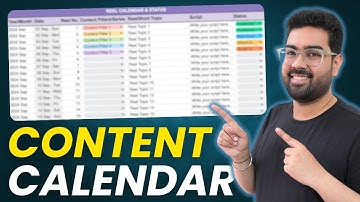 Easy CONTENT CALENDAR for Creators (using Google Sheet)