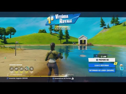 Fortnite no Xbox One X Com mostrador de FPS na tela