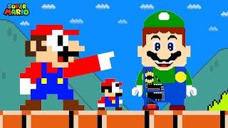 Mario vs Tiny LEGO Luigi Maze in Super Mario Bros!...